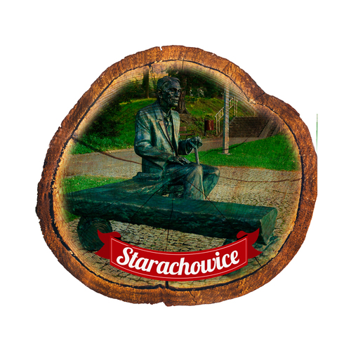 Magnes drewniany pieniek Starachowice