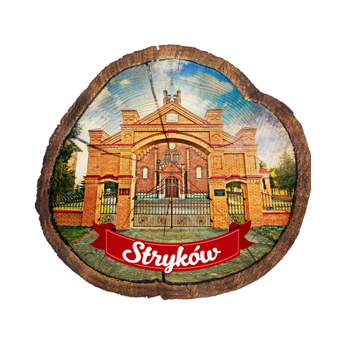 Magnes drewniany pieniek Stryków