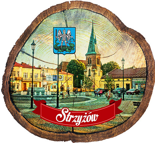 Magnes drewniany pieniek Strzyżów