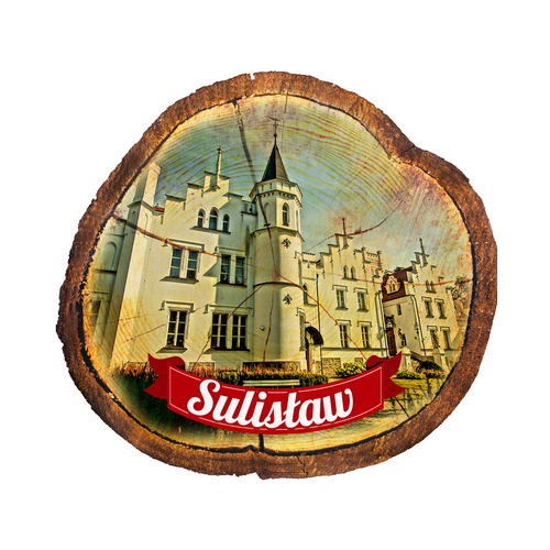 Magnes drewniany pieniek Sulisław