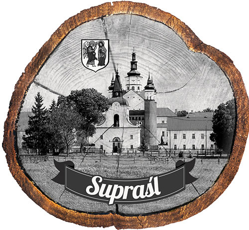 Magnes drewniany pieniek Supraśl