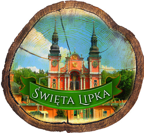 Magnes drewniany pieniek Święta Lipka