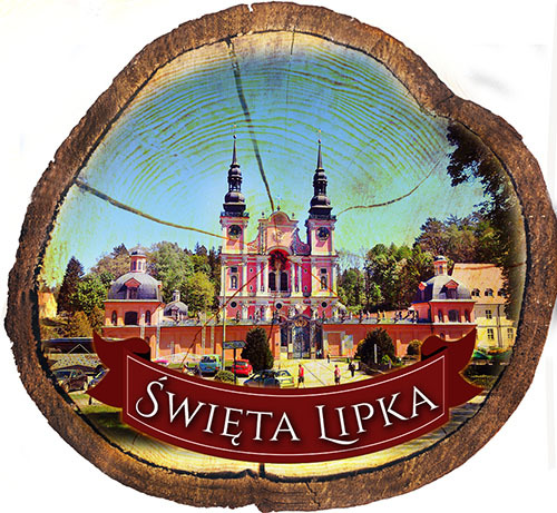 Magnes drewniany pieniek Święta Lipka
