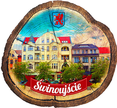Magnes drewniany pieniek Świnoujście