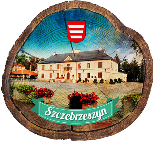 Magnes drewniany pieniek Szczebrzeszyn