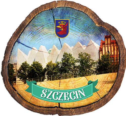 Magnes drewniany pieniek Szczecin