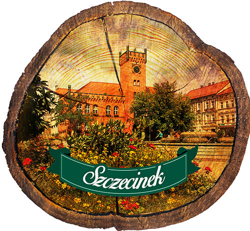 Magnes drewniany pieniek Szczecinek