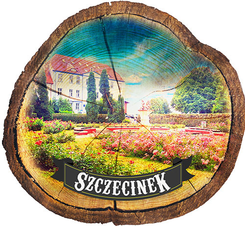 Magnes drewniany pieniek Szczecinek