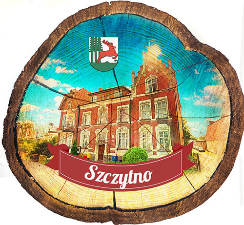 Magnes drewniany pieniek Szczytno