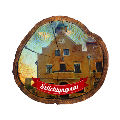 Magnes drewniany pieniek Szlichtyngowa