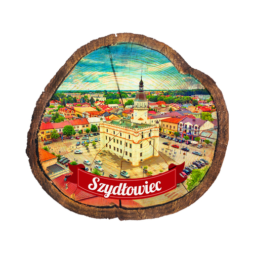Magnes drewniany pieniek Szydłowiec