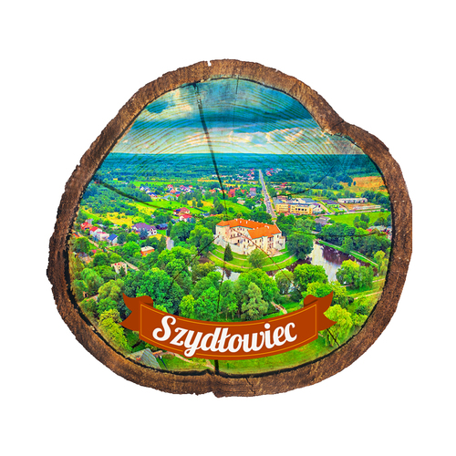 Magnes drewniany pieniek Szydłowiec