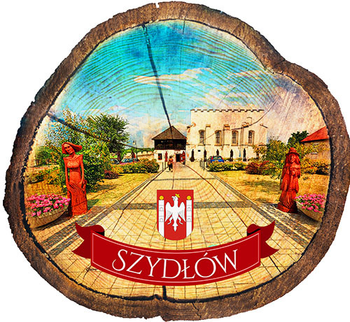 Magnes drewniany pieniek Szydłów