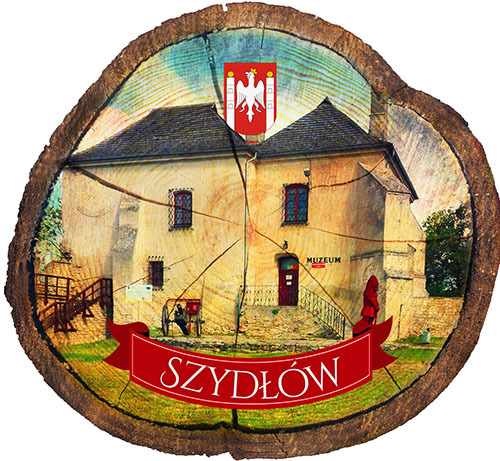 Magnes drewniany pieniek Szydłów