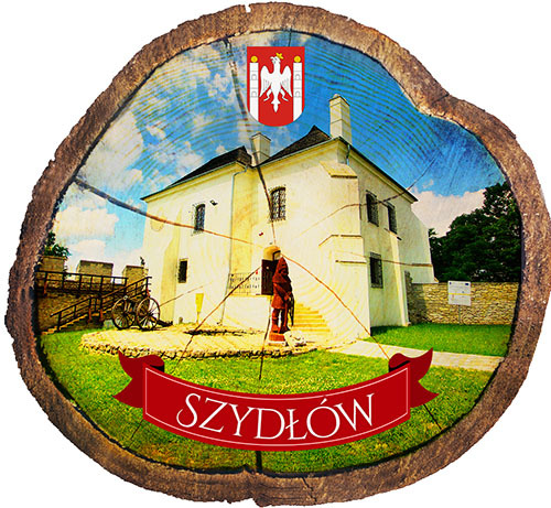 Magnes drewniany pieniek Szydłów