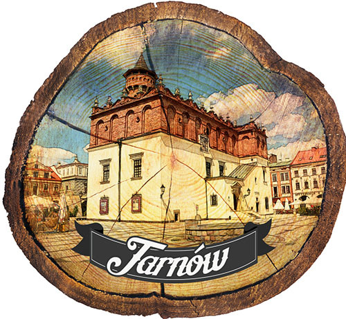 Magnes drewniany pieniek Tarnów