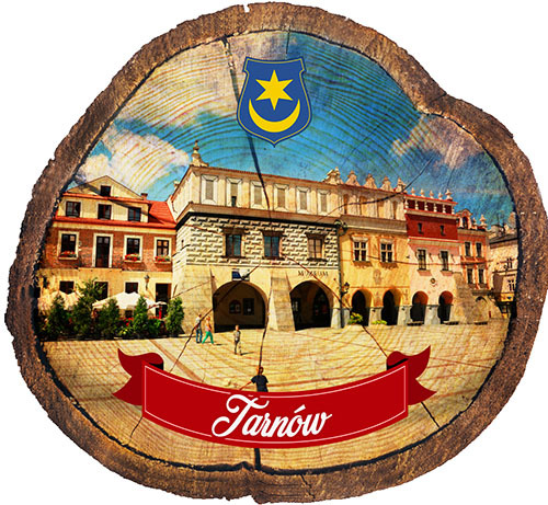 Magnes drewniany pieniek Tarnów