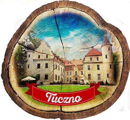 Magnes drewniany pieniek Tuczno