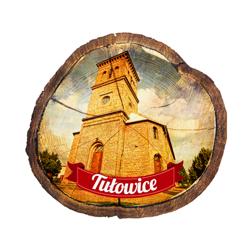 Magnes drewniany pieniek Tułowice