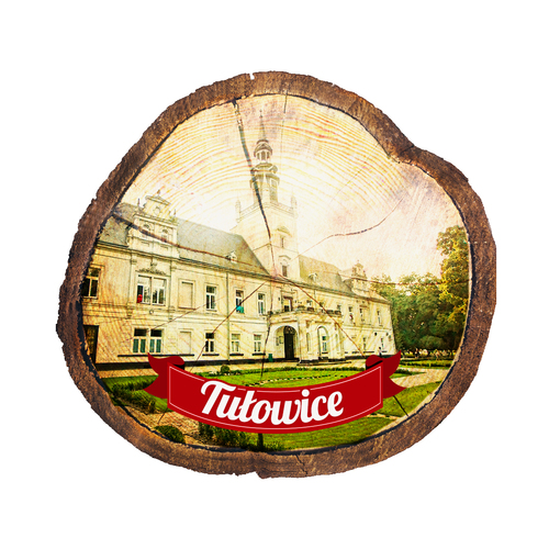 Magnes drewniany pieniek Tułowice
