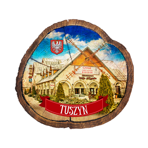 Magnes drewniany pieniek Tuszyn