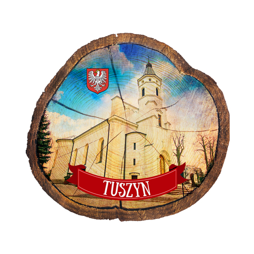 Magnes drewniany pieniek Tuszyn