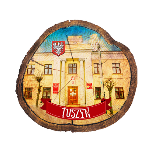 Magnes drewniany pieniek Tuszyn