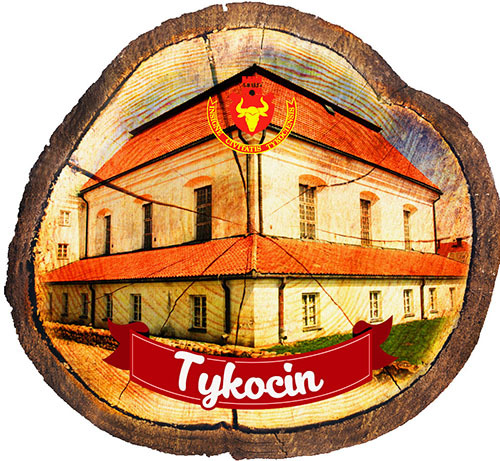 Magnes drewniany pieniek Tykocin