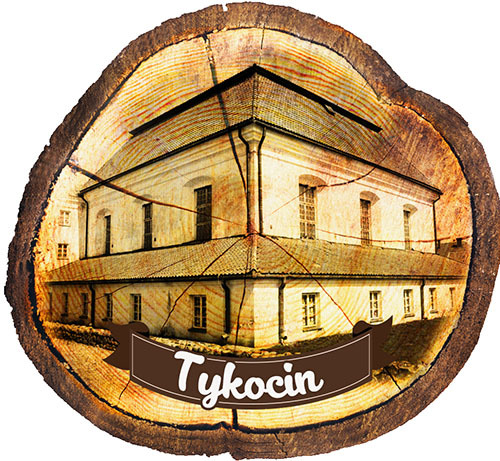 Magnes drewniany pieniek Tykocin