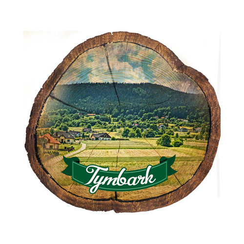 Magnes drewniany pieniek Tymbark