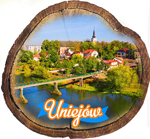 Magnes drewniany pieniek Uniejów