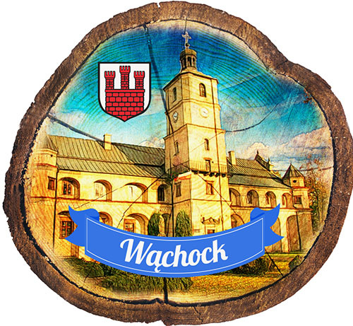 Magnes drewniany pieniek Wąchock