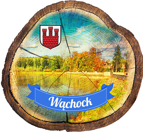Magnes drewniany pieniek Wąchock