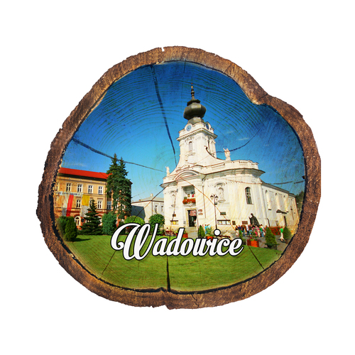 Magnes drewniany pieniek Wadowice