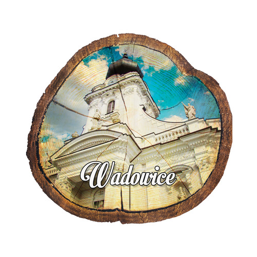 Magnes drewniany pieniek Wadowice