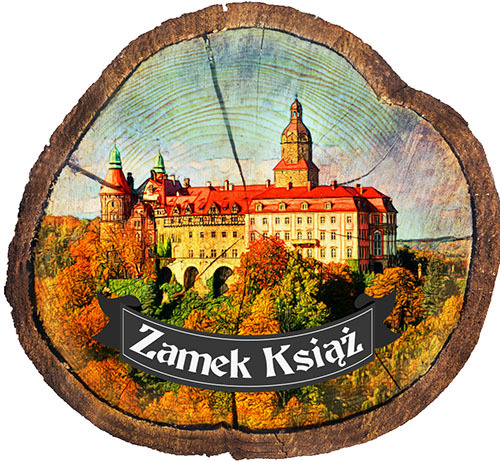 Magnes drewniany pieniek Wałbrzych