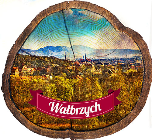 Magnes drewniany pieniek Wałbrzych