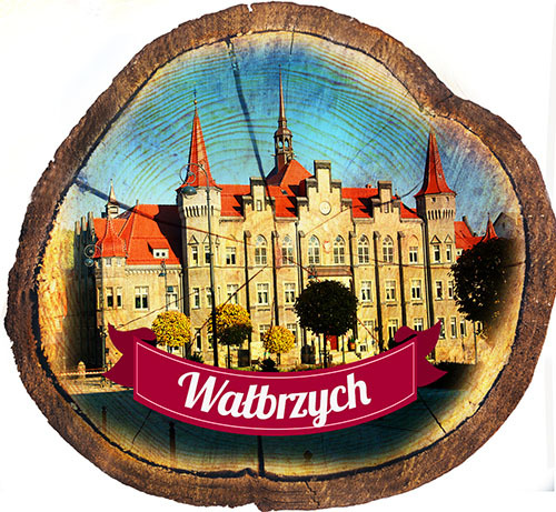 Magnes drewniany pieniek Wałbrzych