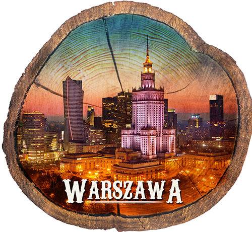 Magnes drewniany pieniek Warszawa
