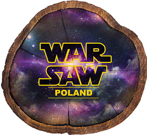 Magnes drewniany pieniek Warszawa