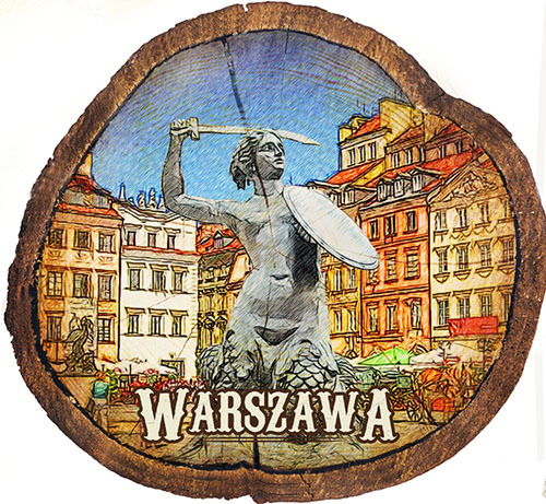 Magnes drewniany pieniek Warszawa