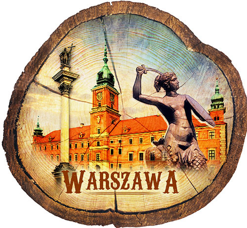 Magnes drewniany pieniek Warszawa