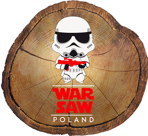 Magnes drewniany pieniek Warszawa