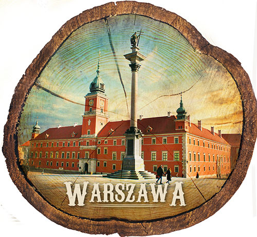 Magnes drewniany pieniek Warszawa