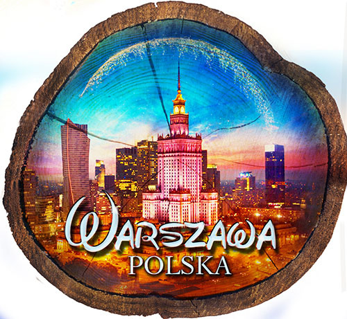 Magnes drewniany pieniek Warszawa