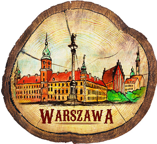 Magnes drewniany pieniek Warszawa