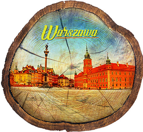 Magnes drewniany pieniek Warszawa