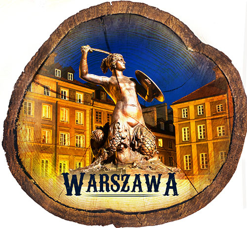 Magnes drewniany pieniek Warszawa