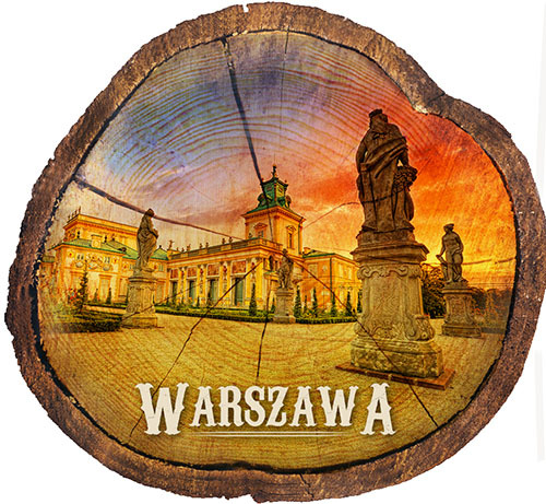Magnes drewniany pieniek Warszawa