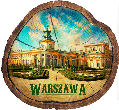 Magnes drewniany pieniek Warszawa